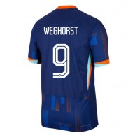 Holandsko Wout Weghorst #9 Vonkajší futbalový dres ME 2024 Krátky Rukáv